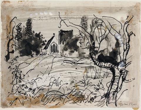 John Piper Sketch of English Country Churches