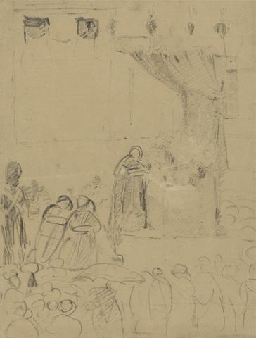 Benjamin Robert Haydon Study of a Religious Ceremony Scene