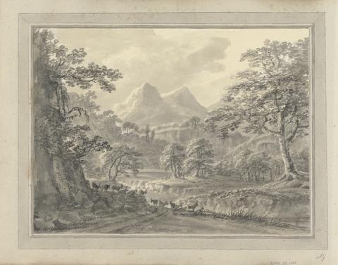 Amos Green Views in England, Scotland and Wales; Tour in Scotland: Mountainous landscape with goats