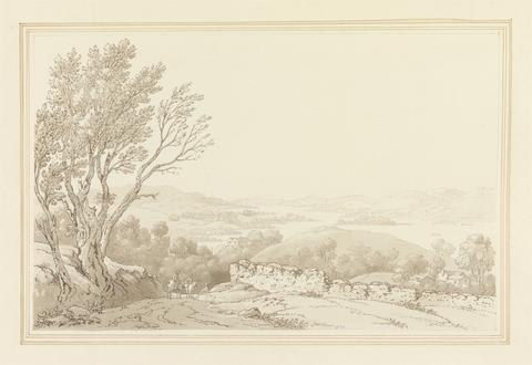 Joseph Farington View over Windermere from above Barig