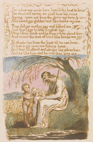 William Blake Songs of Innocence, Plate 30, "The Little Black Boy" (Bentley 10)