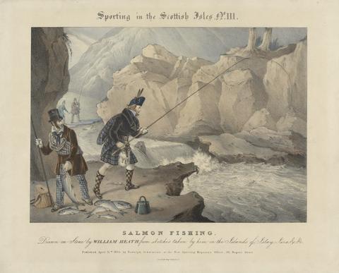 William Heath [Set of four] Sporting in the Scottish Isles: No. III. Salmon Fishing