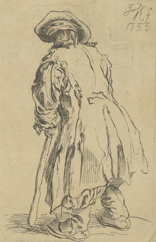 unknown artist Man with a Stick, Seen From Behind