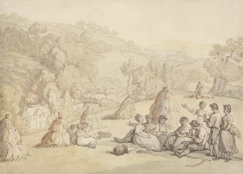 Thomas Rowlandson Harvesters Resting in a Corn Field