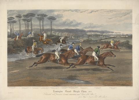 Charles Hunt One of a set of four: Leamington Grand Steeple Chase ... 1837. Plate 3. Mr. Clifford on Countess ...