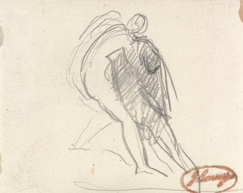 George Romney Figure Supporting a Fainting Figure