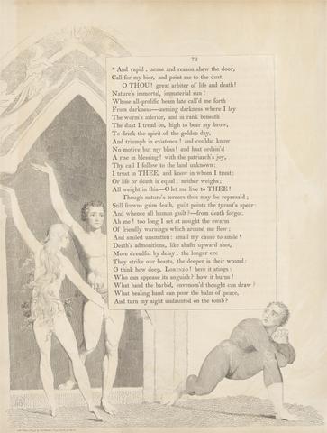 William Blake Plate 33 (page 72): 'And vapid; sense and reason shew the door'