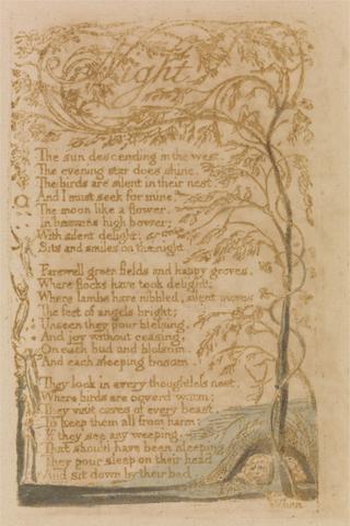 William Blake Songs of Innocence, Plate 16, "Night" (Bentley 20)
