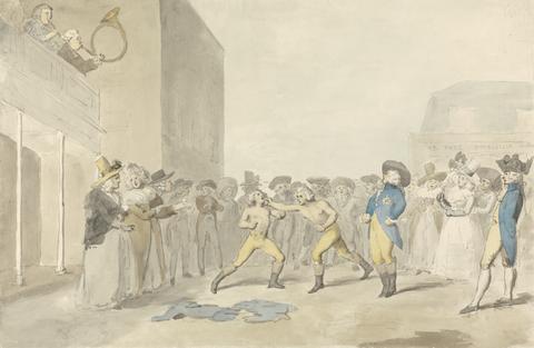 George Dance RA A Fist Fight, With the Prince Regent Among the Spectators