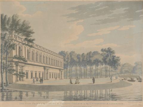 Cambridge University: East Front of the Library of Trinity College, 4 January 1800