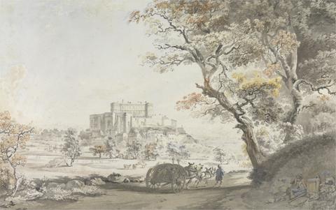 Michel Vincent Brandoin A Southeast View of the Castle of Grigan in Provence near Dauphine