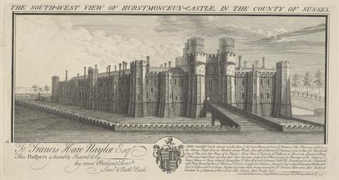 Samuel Buck The Southwest view of Hertsmonceux Castle in the County of Sussex
