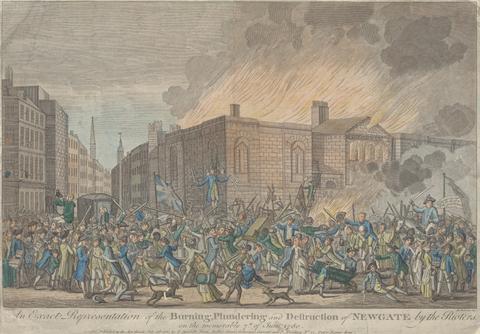 Henry Roberts An Exact Representation of the Burning, Plundering, and Destruction of Newgate by the Rioters