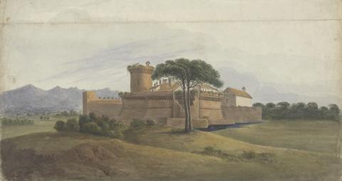 Isaac Weld Castle of Ostia with Mountains in the Distance