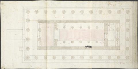 Charles Robert Cockerell The Temple of Aphaia at Aegina: Ground Plan, Showing The Temple Restored