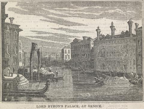 unknown artist Lord Byron's Palace, at Venice (from the Mirror); page 55 (Volume One)
