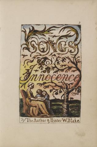 William Blake Songs of Innocence and of Experience, Plate 3, Innocence Title Page (Bentley 3)