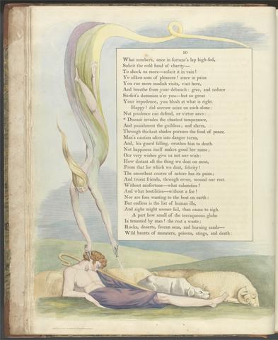 William Blake Young's Night Thoughts, Page 10, "Disease invades the chastest temperence"