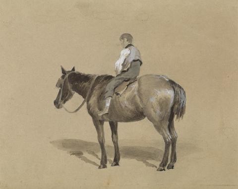 Arthur James Stark Stable Boy on a Pony