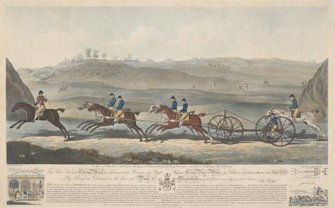 John Bodger Carriage Match: This Print or View of the Carriage Match &c. is Honoured with the Patronage of his Royal Highness George Prince of Wales & the Noblemen & Gentlemen Members of the Jockey Club &c. ...