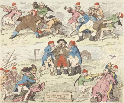 James Gillray Sans-Culottes, Feeding Europe with the Bread of Liberty