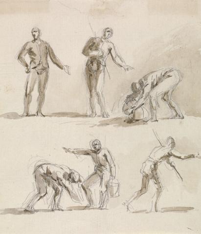 Studies of figures in several different positions