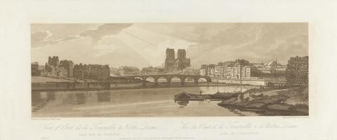 Frederick Christian Lewis the Elder View of Pont de la Tournelle and Notre Dame, taken from the Arsenal 1802