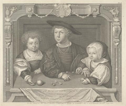 George Vertue Three Children of Henry VII and Elizabeth His Queen, Prince Arthur, Prince Henry and Princess Margaret