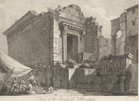 Francesco Bartolozzi RA View of the Temple of Aesculapius