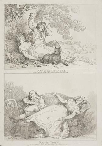 Thomas Rowlandson Nap in the Country - Nap in Town