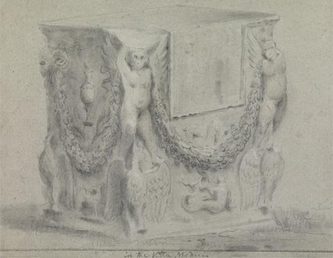 Richard Wilson Sculpted Plinth in the Villa Medici