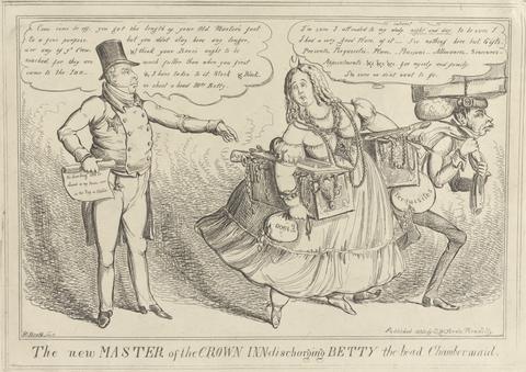 Henry Heath The new Master of the Crown Inn discharging Betty the head Chambermaid