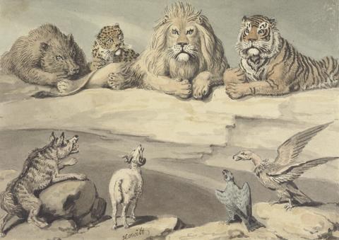 Samuel Howitt A Boar, a Leopard, a Lion, a Tiger, a Wolf, a Ram, and Two Eagles