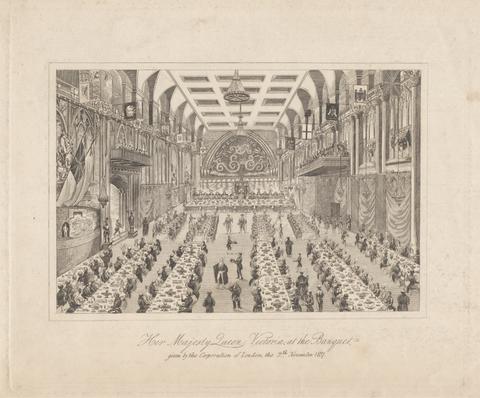 unknown artist Her Majesty Queen Victoria at the Banquet given by the Corporation of London, the 9th of Novermber 1837