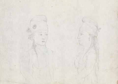 James Bruce Studies of a Woman Wearing Headdress