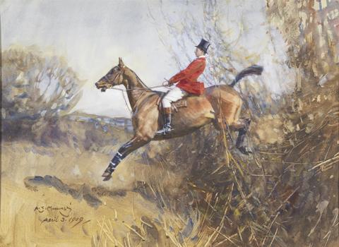 Sir Alfred J. Munnings Captain A. S. M. Summers of the 19th Hussars on Cossack II, April 3, 1909