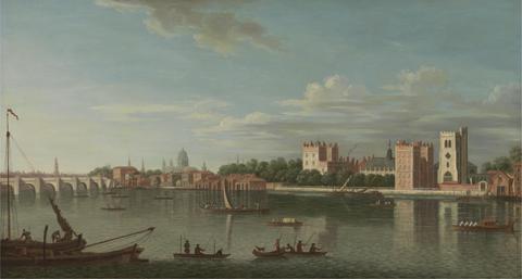 unknown artist Thames at Lambeth Palace