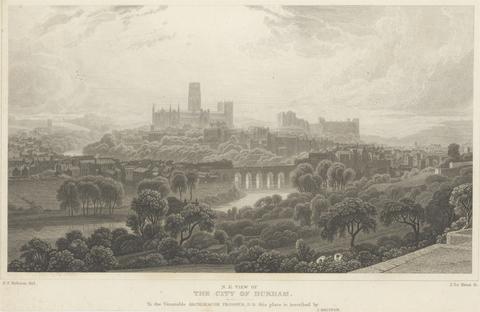 John Le Keux North East View of the City of Durham