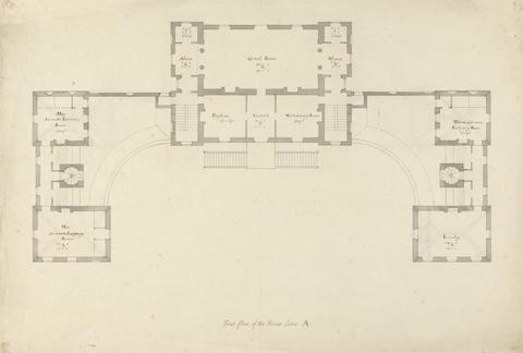 Roger Morris Whitton House, Middlesex: First Floor Plan