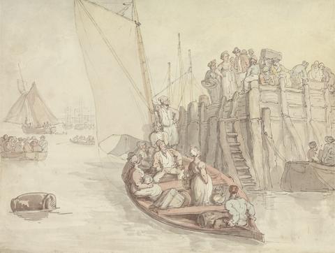 Thomas Rowlandson A Pier at Amsterdam (Version A)