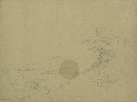 William Brockedon Verso: Sketch of a Landscape