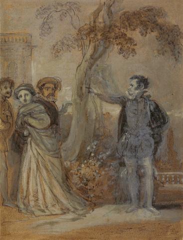 Robert Smirke Malvolio abusing Maria, Fabian and Sir Toby