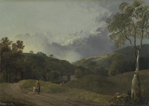 George Barret Landscape with Cottagers