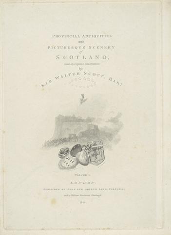 George Cooke Title Page: Provincial Antiquities and Picturesque Scenery of Scotland, Volume 1