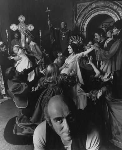 Lewis Morley Warren Mitchell and Cast in 'The Council of Love' by Oscar Panizza, Criterion Theatre, London