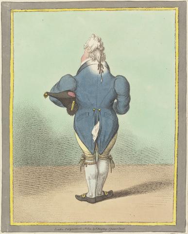 James Gillray Rear View of a Man Caricaturing the Current Costume Fashion