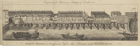 unknown artist London Bridge as it Appeared before the Houses were Pulled Down