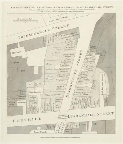 unknown artist A Plan of the Fire in Bishopsgate Street