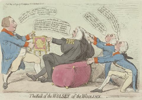 James Gillray The Fall of the Wolsey of the Woolsack
