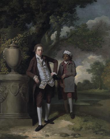 John Hamilton Mortimer Portrait of a Man and an Attendant carrying a Portfolio